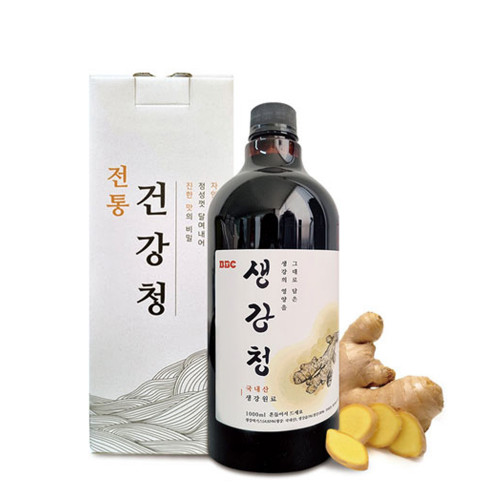 [비비씨] 국내산 100% 생강청 1,000ml + 선물박스