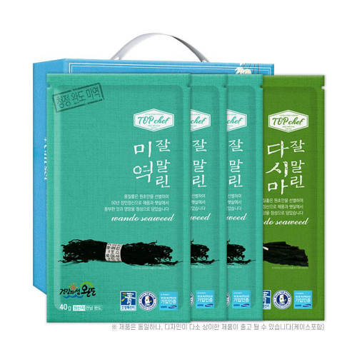 탑셰프 청정완도미역40g3P 다시마50g(4종)